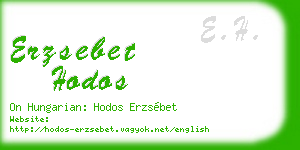 erzsebet hodos business card