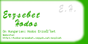 erzsebet hodos business card